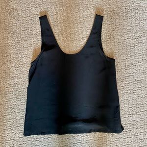Black Silk Simple Tank Top, Madewell Brand, Size XS, Business Casual, Like New